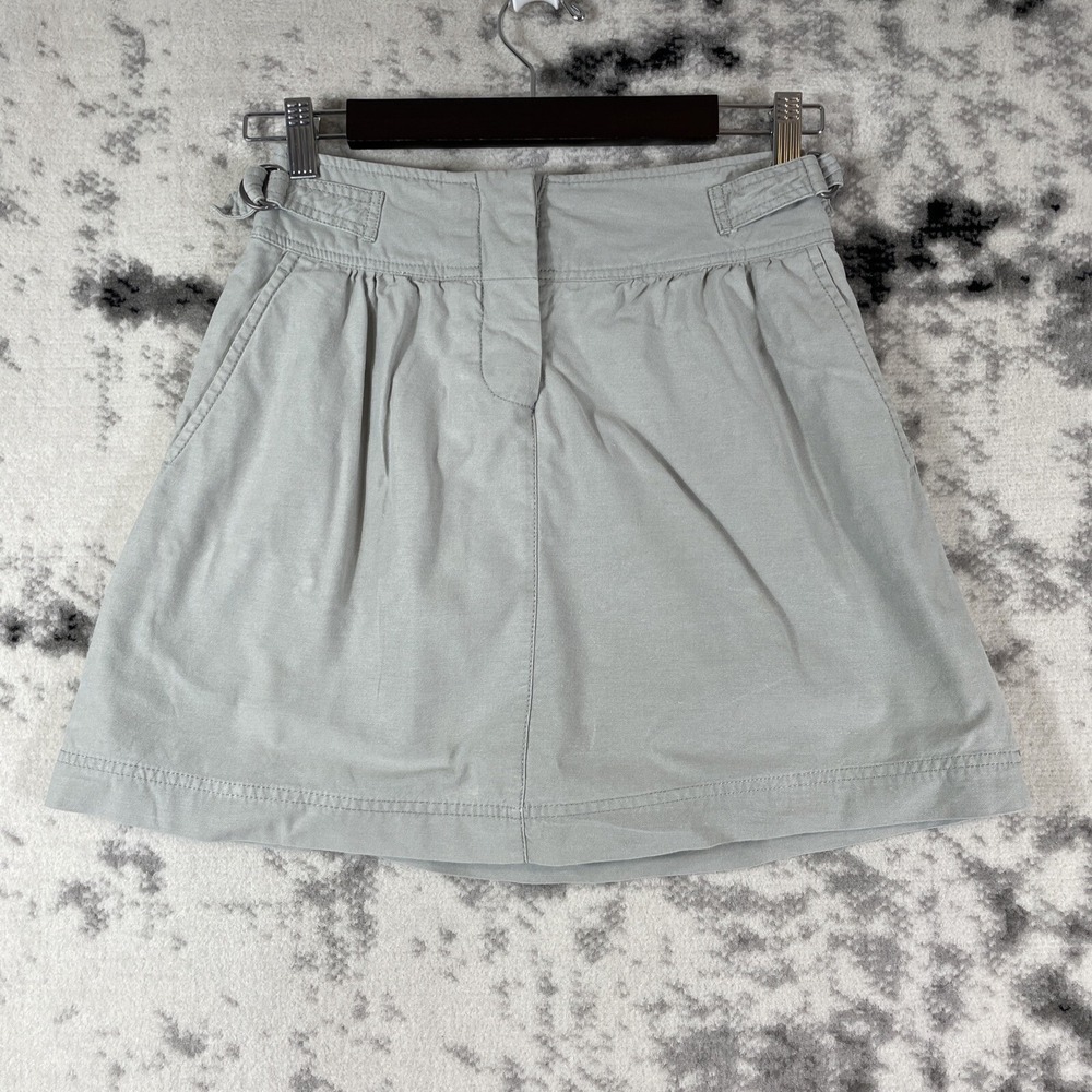 Daughters Of Liberation Skirt Womens Size 0 Gray Buckle Accent Tencel Cotton